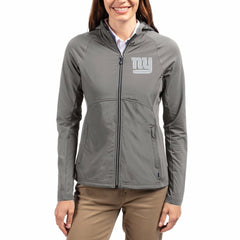 Cutter & Buck Women's Adapt Eco Knit Hybrid Recycled Raglan Full-Zip Hoodie Jacket - New York Giants Hoodies
