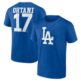 Royal Shohei Ohtani Los Angeles Dodgers Player Name & Number T-Shirt
