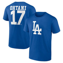 Royal Shohei Ohtani Los Angeles Dodgers Player Name & Number T-Shirt