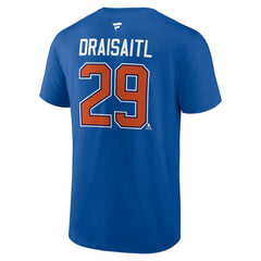 NHL Leon Draisaitl Edmonton Oilers Fanatics Authentic Stack Name & Number T-Shirt