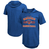 New York Knicks Majestic Threads Tri-Blend Hoodie T-Shirt