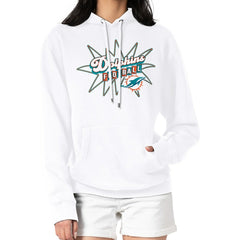 Starter Women's Drive-In Sign Pullover Hoodie - Miami Dolphins Hoodies