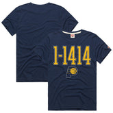 Indiana Pacers Homage Unisex The "1-1414" Comeback Record Tri-Blend T-Shirt