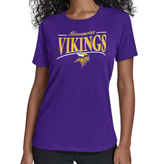 Starter Women's Arch Stripe T-Shirt - Minnesota Vikings T-shirts
