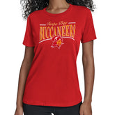 Starter Women's Throwback Arch Stripe T-Shirt - Tampa Bay Buccaneers T-shirts