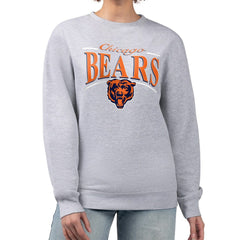 Starter Women's Arch Stripe Fleece Pullover Sweatshirt - Chicago Bears Pullover
