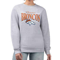 Starter Women's Arch Stripe Fleece Pullover Sweatshirt - Denver Broncos Pullover