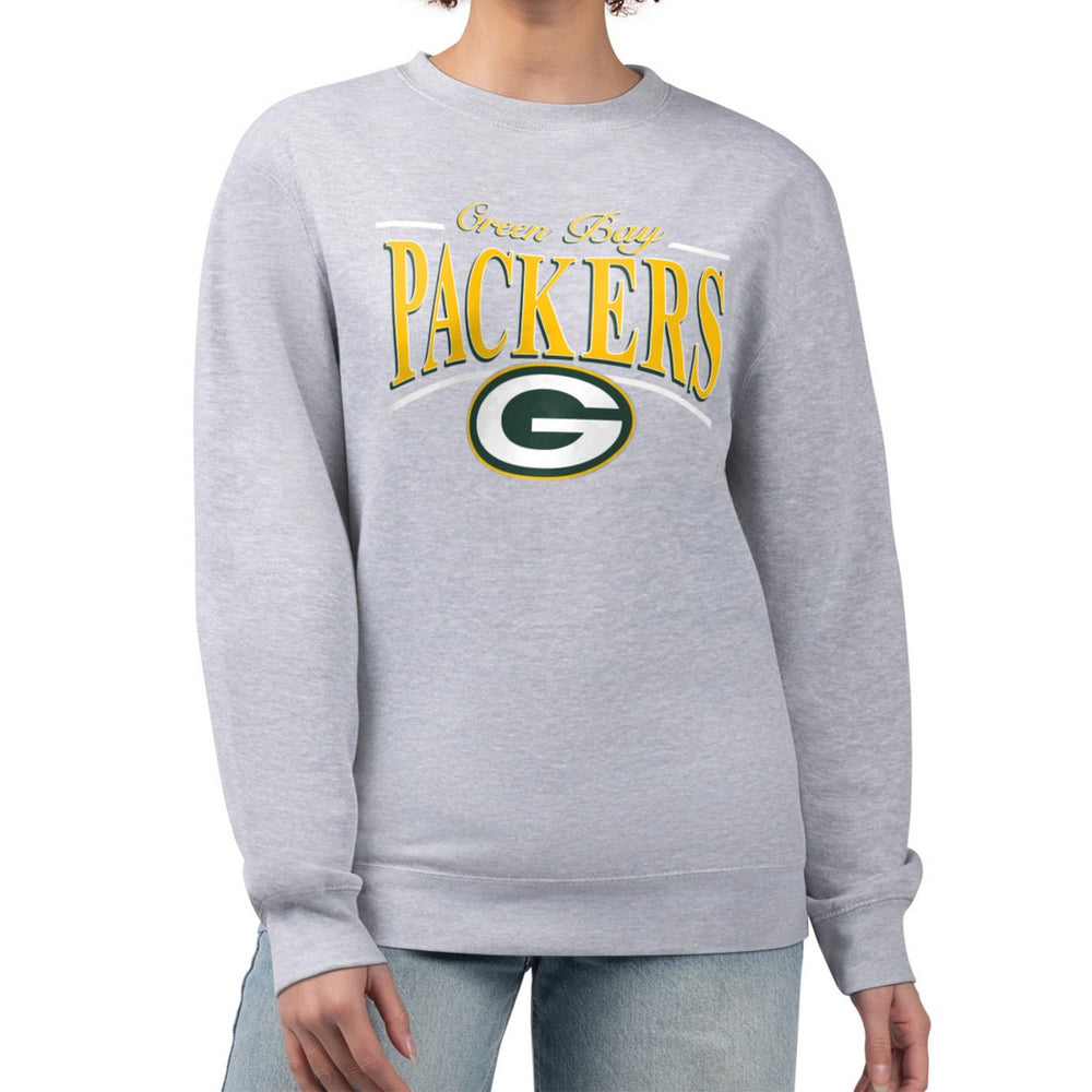 Starter Women's Arch Stripe Fleece Pullover Sweatshirt - Green Bay Packers Pullover
