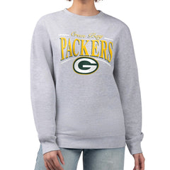 Starter Women's Arch Stripe Fleece Pullover Sweatshirt - Green Bay Packers Pullover