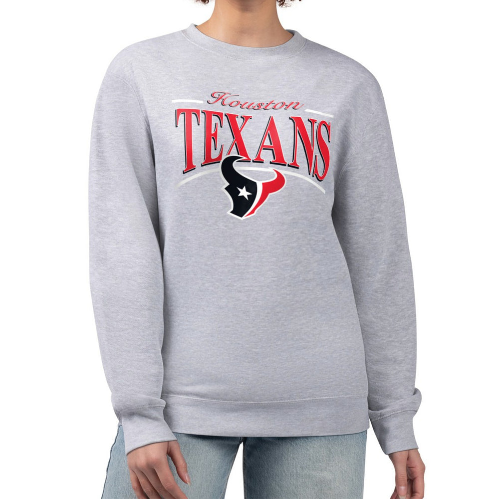 Starter Women's Arch Stripe Fleece Pullover Sweatshirt - Houston Texans Pullover