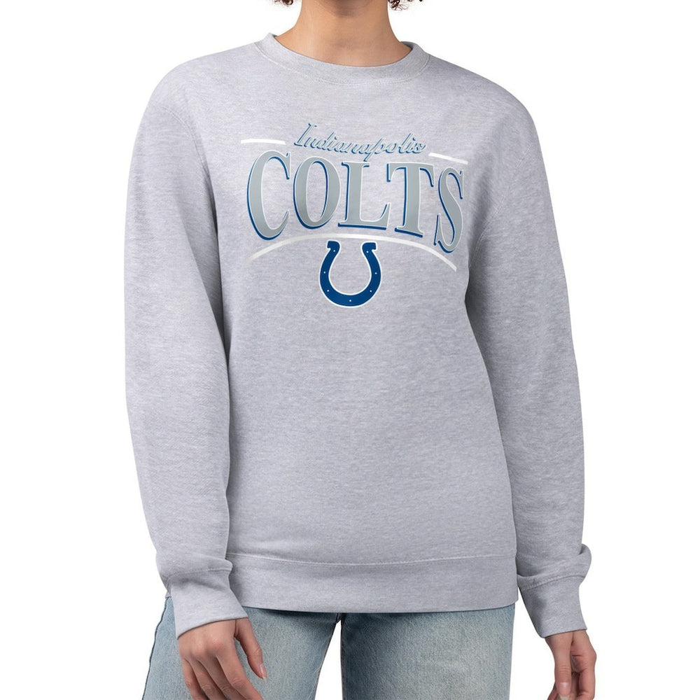 Starter Women's Arch Stripe Fleece Pullover Sweatshirt - Indianapolis Colts Pullover