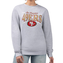 Starter Women's Arch Stripe Fleece Pullover Sweatshirt - San Francisco 49ers Pullover