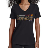 Starter Women's Groovy Script V-Neck T-Shirt - Washington Commanders T-shirts