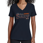 Starter Women's Groovy Script V-Neck T-Shirt - Chicago Bears T-shirts