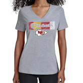 Starter Women's Color Shading V-Neck T-Shirt - Kansas City Chiefs T-shirts
