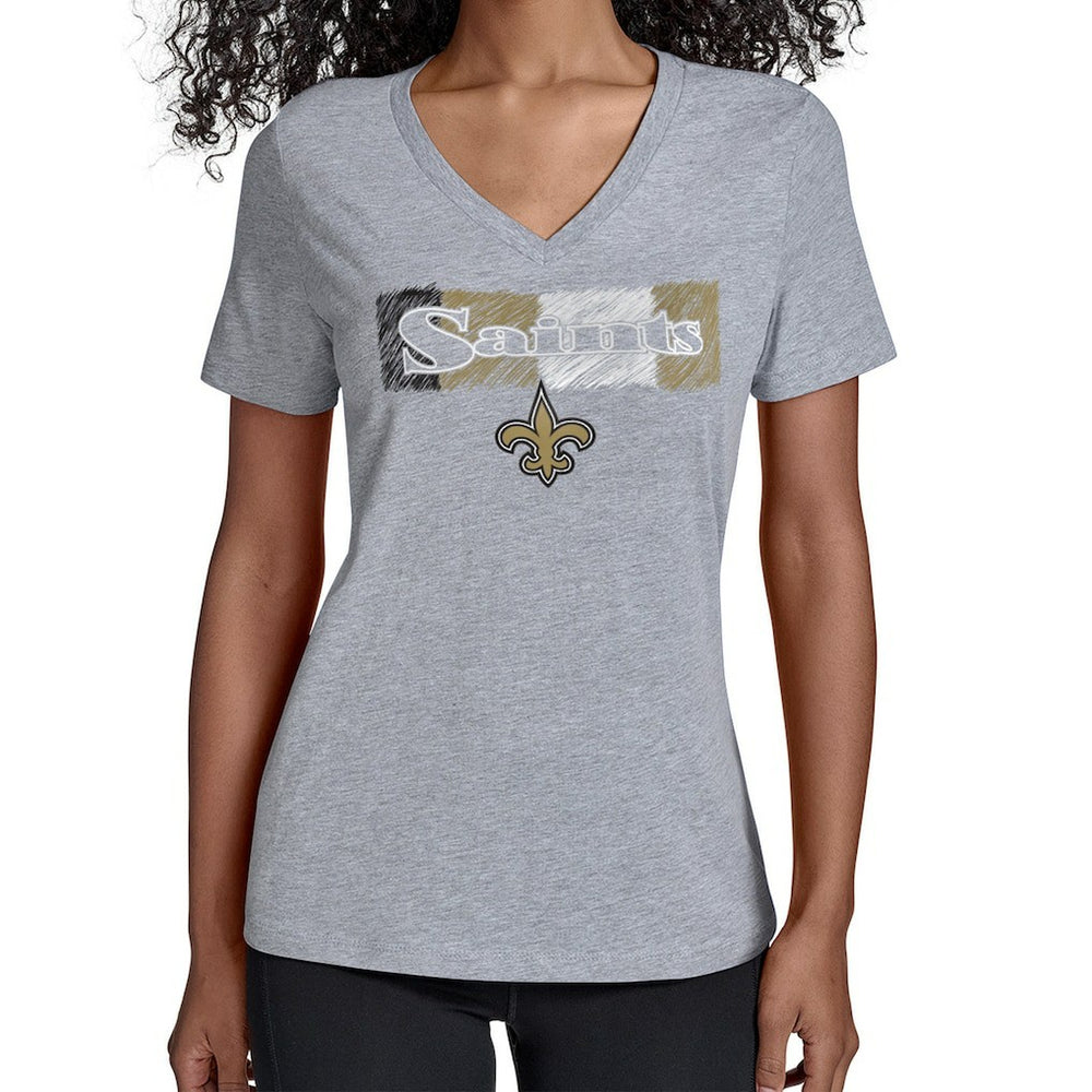 Starter Women's Color Shading V-Neck T-Shirt - New Orleans Saints T-shirts