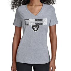 Starter Women's Color Shading V-Neck T-Shirt - Las Vegas Raiders T-shirts