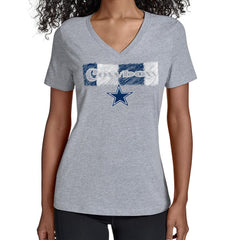 Starter Women's Color Shading V-Neck T-Shirt - Dallas Cowboys T-shirts