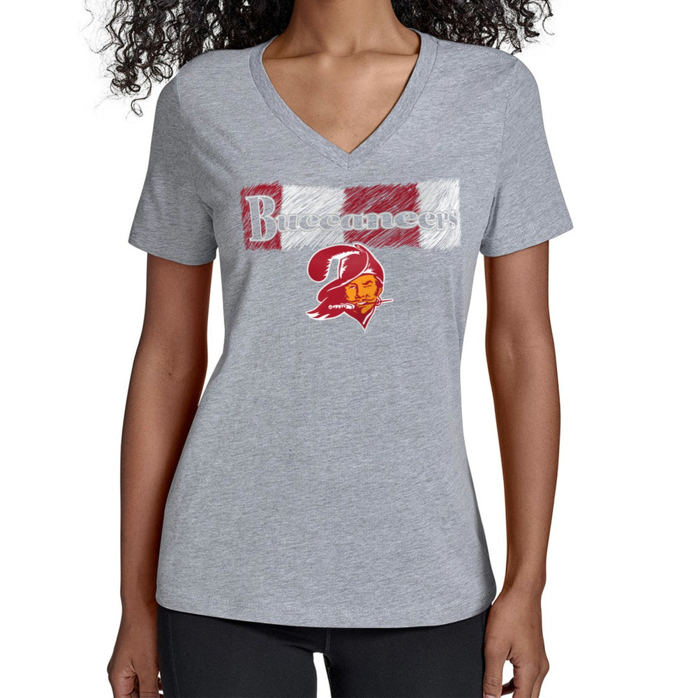 Starter Women's Color Shading V-Neck T-Shirt - Tampa Bay Buccaneers T-shirts