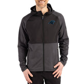 Cutter & Buck Peshastin Eco Fleece Recycled Raglan Full-Zip Tri-Blend Hybrid Jacket - Carolina Panthers Jackets