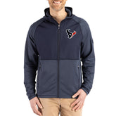 Cutter & Buck Peshastin Eco Fleece Recycled Raglan Full-Zip Tri-Blend Hybrid Jacket - Houston Texans Jackets
