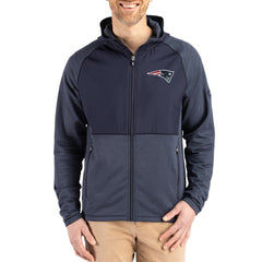 Cutter & Buck Peshastin Eco Fleece Recycled Raglan Full-Zip Tri-Blend Hybrid Jacket - New England Patriots Jackets