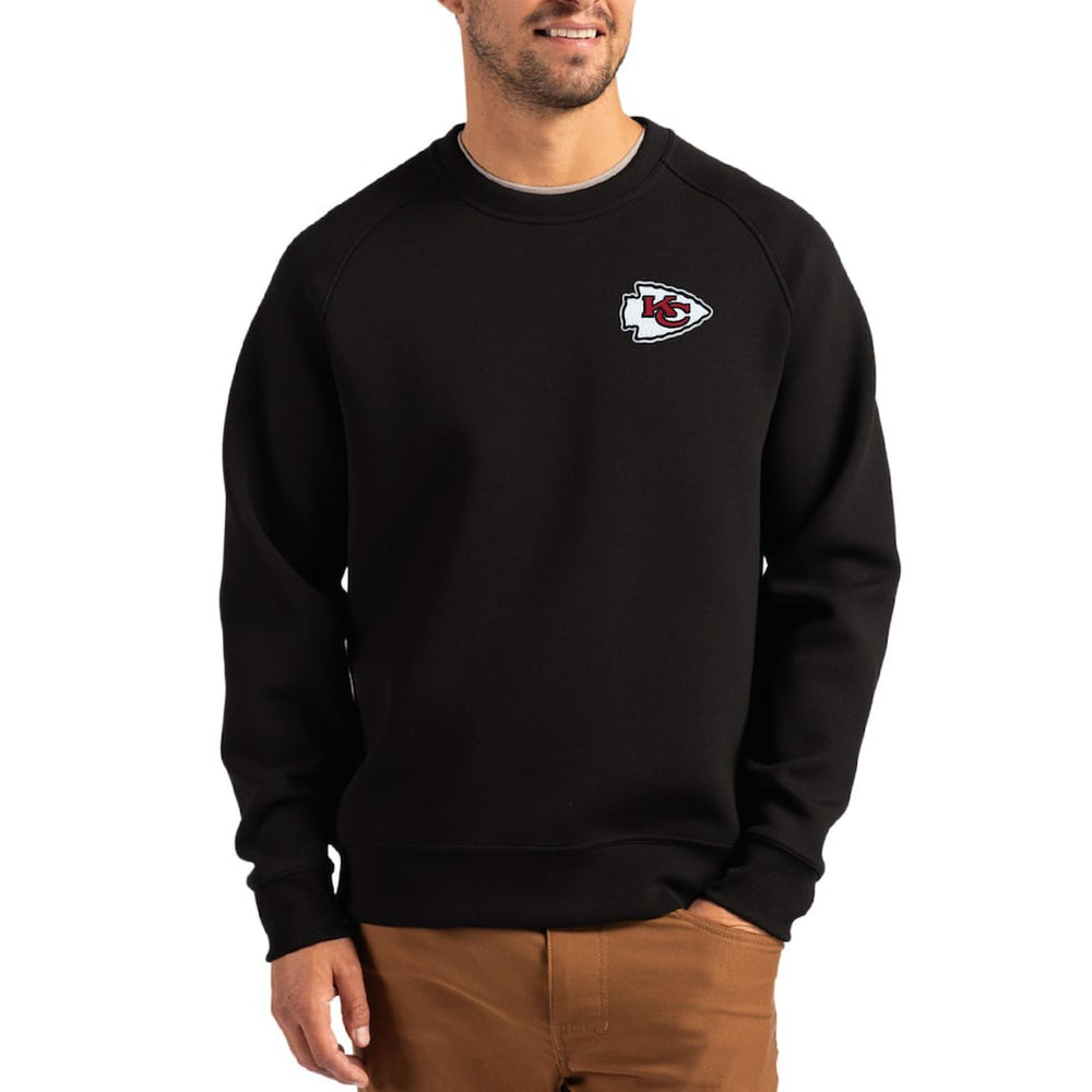 Cutter & Buck Primary Logo Roam Recycled Raglan Pullover Sweatshirt - Kansas City Chiefs Pullover