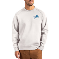 Cutter & Buck Primary Logo Roam Recycled Raglan Pullover Sweatshirt - Detroit Lions Pullover