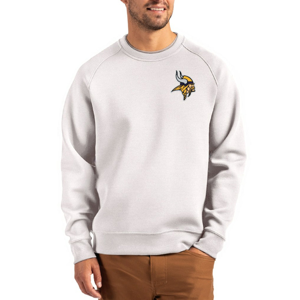 Cutter & Buck Primary Logo Roam Recycled Raglan Pullover Sweatshirt - Minnesota Vikings Pullover