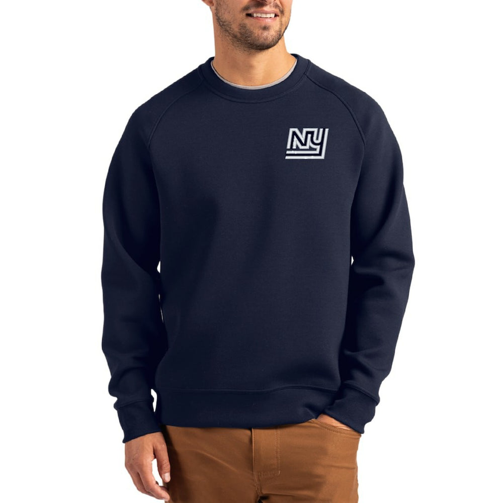 Cutter & Buck Throwback Roam Recycled Raglan Pullover Sweatshirt - New York Giants Pullover