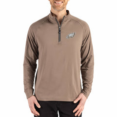 Cutter & Buck Adapt Eco Knit Stretch Recycled Quarter-Zip Pullover - Philadelphia Eagles Pullover