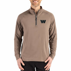 Cutter & Buck Adapt Eco Knit Stretch Recycled Quarter-Zip Pullover - Washington Commanders Pullover