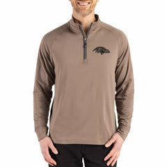 Cutter & Buck Adapt Eco Knit Stretch Recycled Quarter-Zip Pullover - Baltimore Ravens Pullover