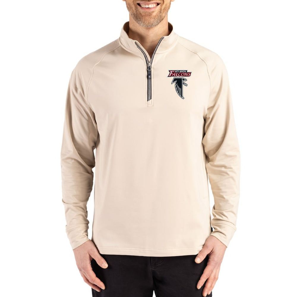 Cutter & Buck Throwback Logo Adapt Eco Knit Stretch Recycled Quarter-Zip Pullover - Atlanta Falcons Pullover