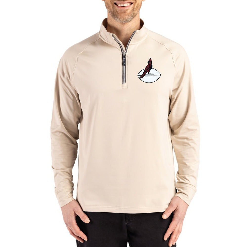 Cutter & Buck Throwback Logo Adapt Eco Knit Stretch Recycled Quarter-Zip Pullover - Arizona Cardinals Pullover