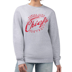 G-III 4Her by Carl Banks Women's Distressed Graphics Fleece Pullover Sweatshirt - Kansas City Chiefs Pullover