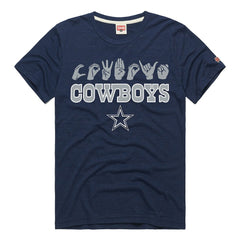 Homage Unisex NFL ASL Collection by Love Sign Tri-Blend T-Shirt - Dallas Cowboys T-shirts