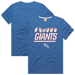 Homage Unisex NFL ASL Collection by Love Sign Tri-Blend T-Shirt - New York Giants T-shirts