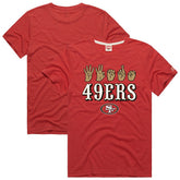 Homage Unisex NFL ASL Collection by Love Sign Tri-Blend T-Shirt - San Francisco 49ers T-shirts