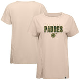 Khaki San Diego Padres Levelwear Women's Influx Protect W T-Shirt