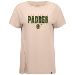 Khaki San Diego Padres Levelwear Women's Influx Protect W T-Shirt