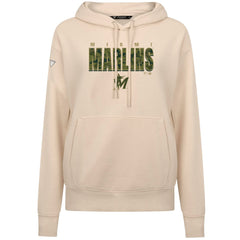 Khaki Miami Marlins Levelwear Women's Adorn Protect W Pullover Hoodie