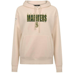 Khaki Seattle Mariners Levelwear Women's Adorn Protect W Pullover Hoodie