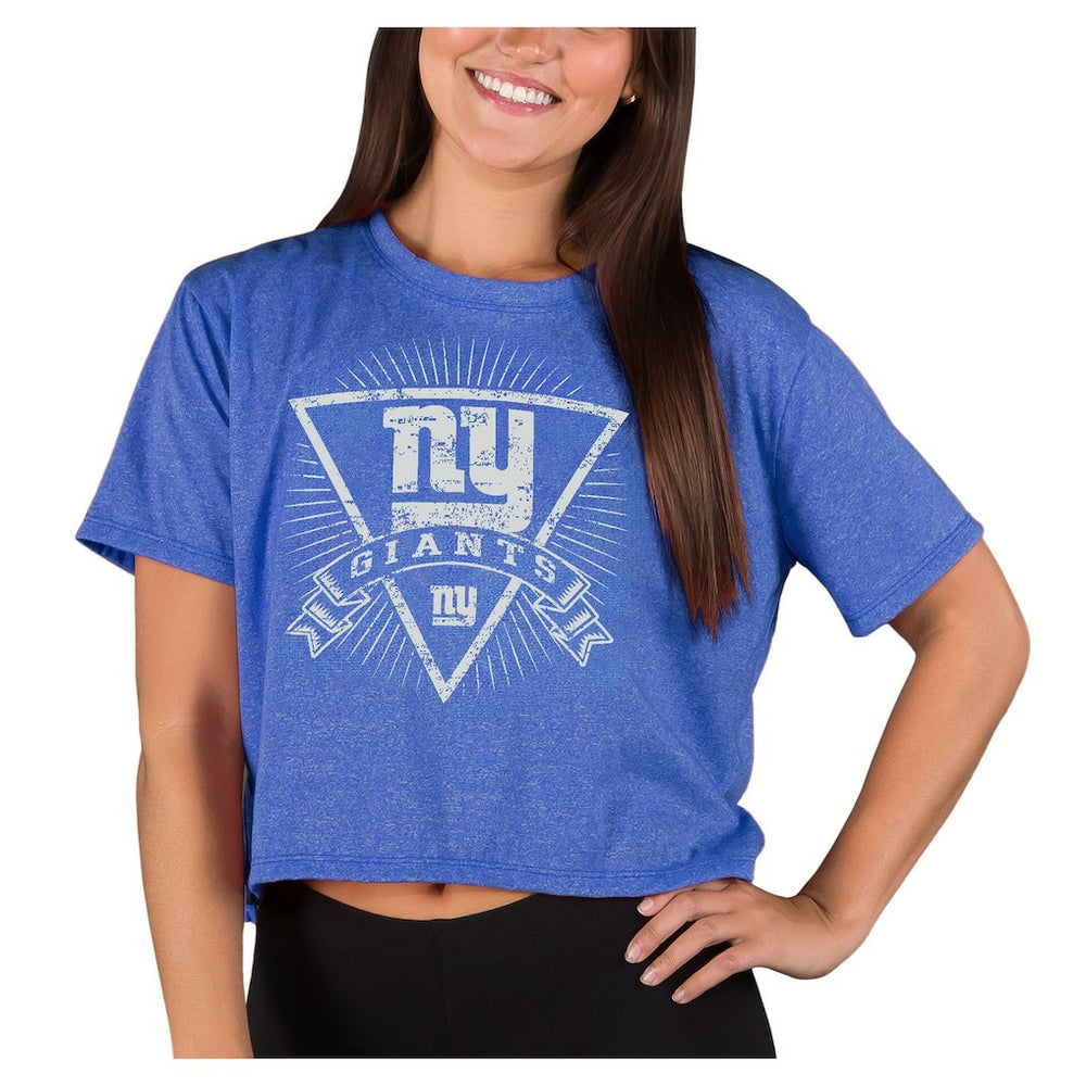 Concepts Sport Women's Quest Knit Crop Top - New York Giants Tops