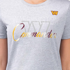 G-III 4Her by Carl Banks Women's Super-Slim Fit Lightweight Shadow Logo T-Shirt - Washington Commanders T-shirts