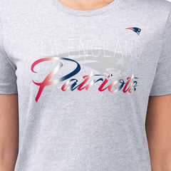G-III 4Her by Carl Banks Women's Super-Slim Fit Lightweight Shadow Logo T-Shirt - New England Patriots T-shirts