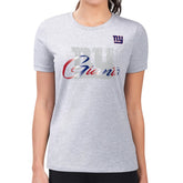 G-III 4Her by Carl Banks Women's Super-Slim Fit Lightweight Shadow Logo T-Shirt - New York Giants T-shirts