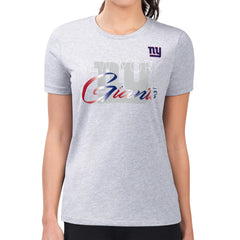 G-III 4Her by Carl Banks Women's Super-Slim Fit Lightweight Shadow Logo T-Shirt - New York Giants T-shirts