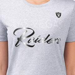 G-III 4Her by Carl Banks Women's Super-Slim Fit Lightweight Shadow Logo T-Shirt - Las Vegas Raiders T-shirts