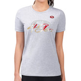 G-III 4Her by Carl Banks Women's Super-Slim Fit Lightweight Shadow Logo T-Shirt - San Francisco 49ers T-shirts